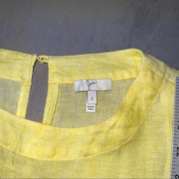 JOIE Febronia Ruffle Sleeve Linen Crop Top - Picture 9 of 11